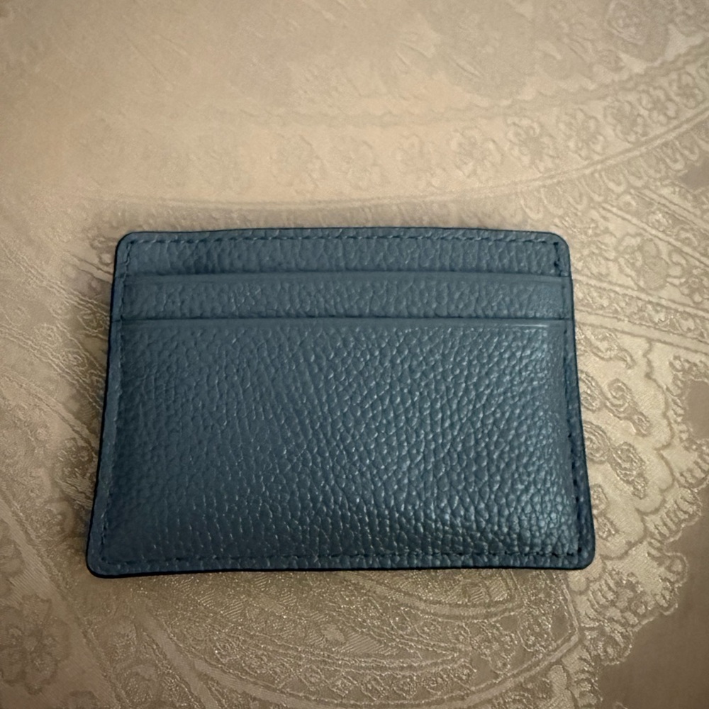 Michael Kors Heather Gray Leather Card Holder - Picture 2 of 3